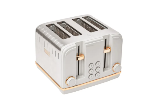 Haden 210685 Salcombe Grey & Copper 4 Slice Toaster