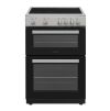 Statesman EDC60S2 Double Oven Electric Cooker, 4 Zones, 60cm Wide in Silver