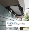 Bosch DBB97DP60B 90cm Flush Integrated Hood Black Body with Glass Panel