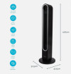 Rediffusion REDAC06BK Tower Fan Digital, Black