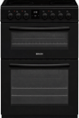 Haden HCE60DOPB 60cm Double Oven with Ceramic Hob - Black A Rated